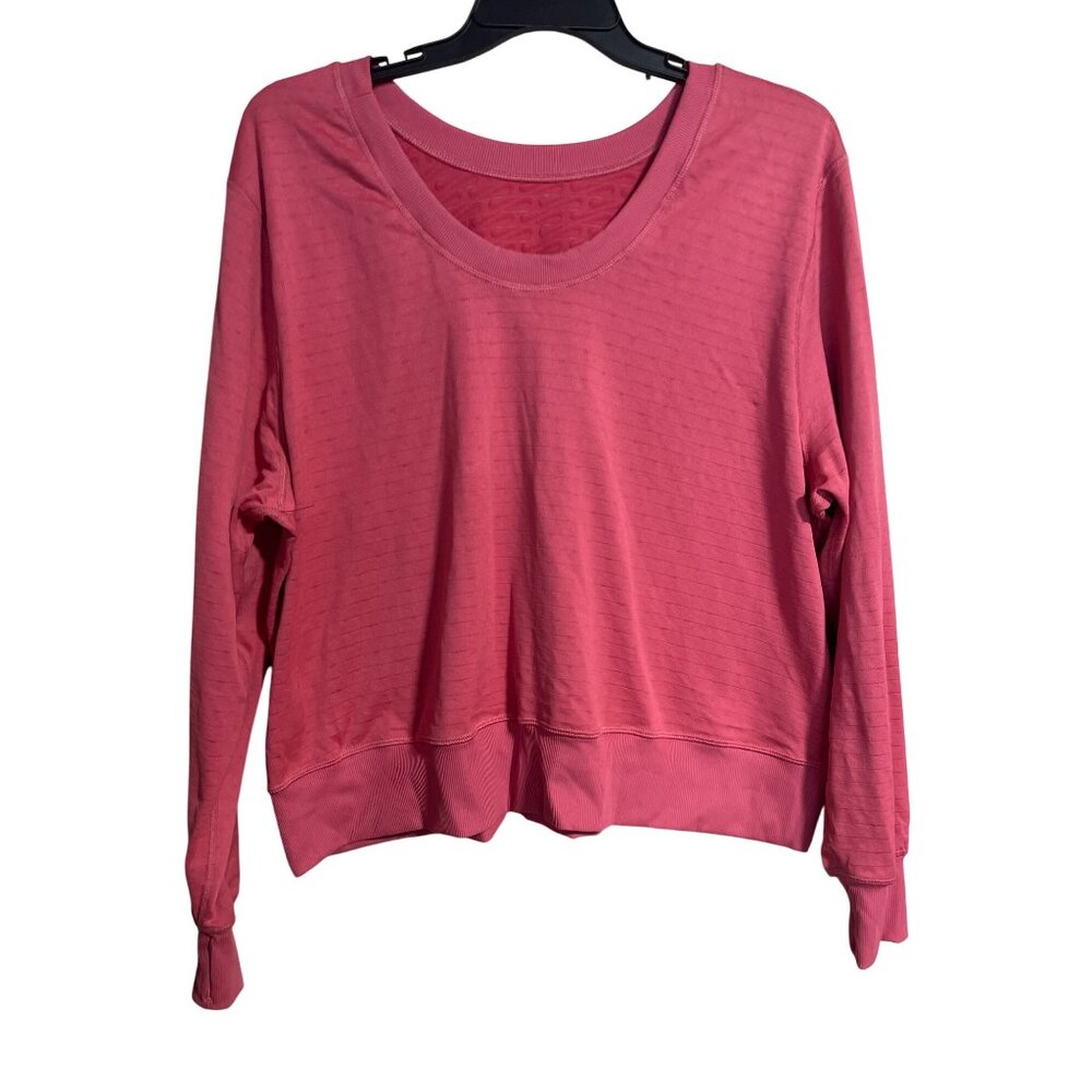 Nike Womens Therma FIT Element Long Sleeve Running Sweatshirt Pink Size 1X